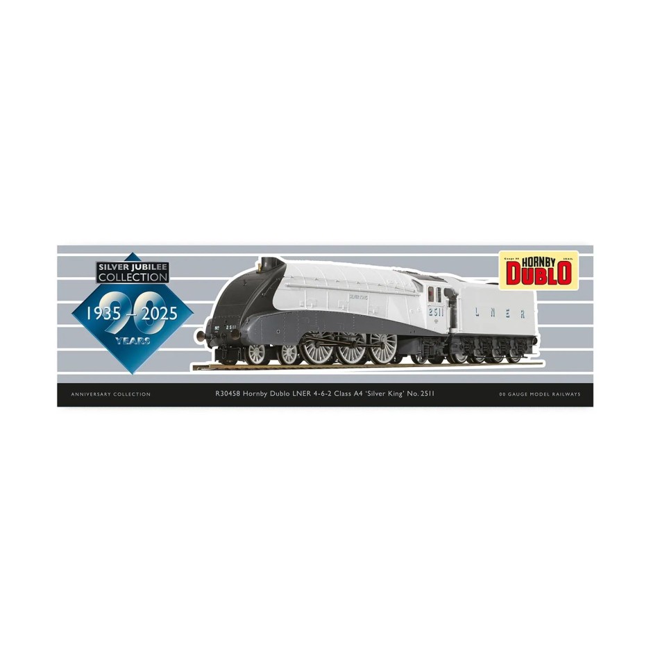 Hornby R30458 Dublo LNER Class A4 4-6-2 2511 Steam Loco Silver King - Silver Jubilee Collection - Era 4