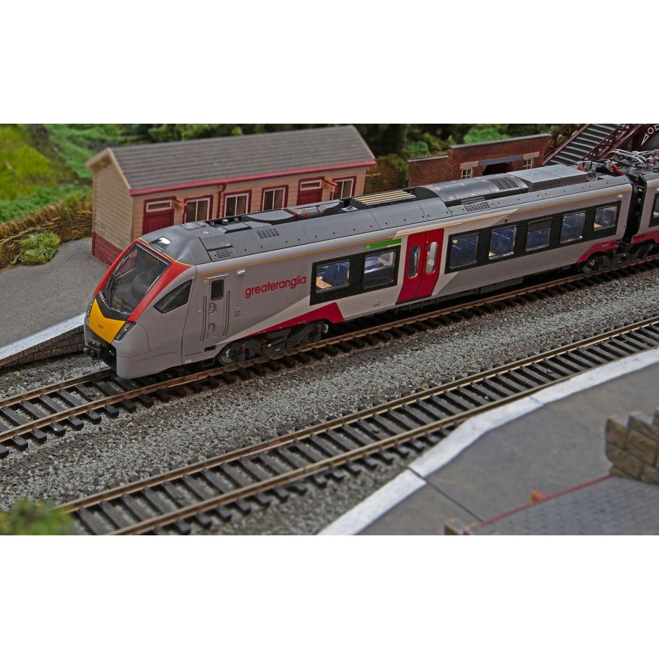 Hornby R3963 Greater Anglia Class 755/3 FLIRT 3 Car Passenger Train Set - Era 11 OO Scale