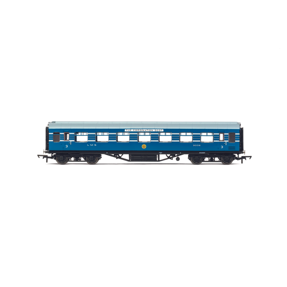 Hornby R40056B LMS Stanier D1981 Coronation Scot 57 RTO 9006 Passenger Coach - Era 3 OO Scale