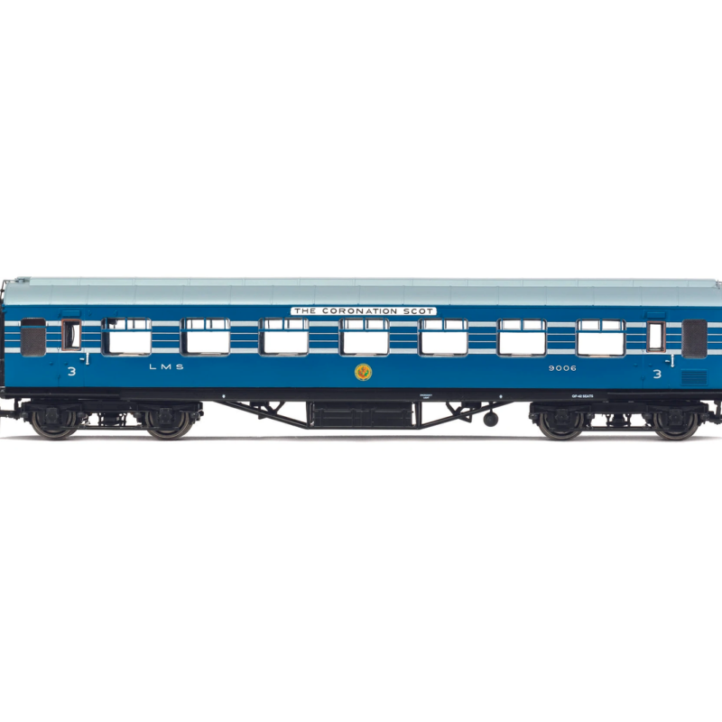 Hornby R40056B LMS Stanier D1981 Coronation Scot 57 RTO 9006 Passenger Coach - Era 3 OO Scale