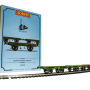 Hornby R60014 L&MR Flat Bed Wagons Three Wagon Pack Stephenson's Rocket - Era 1 OO Scale
