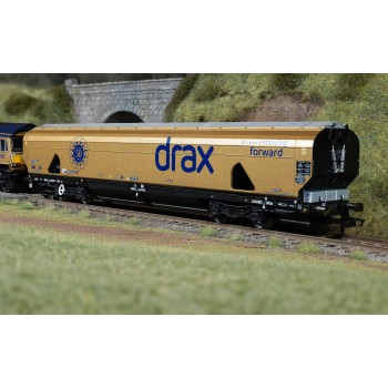 HORNBY R60322 Drax - Biomass - Wagon - Gold Livery Drax 50th Anniversary - Era 11