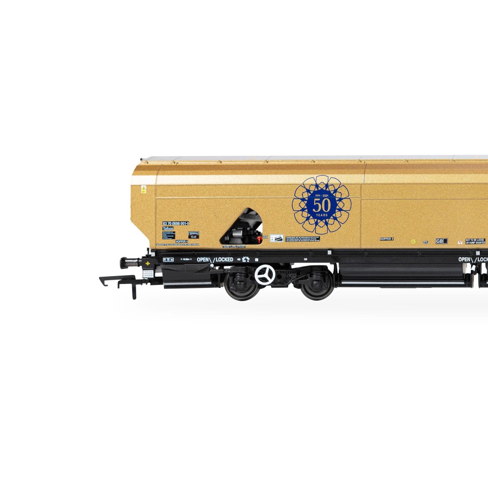 HORNBY R60322 Drax - Biomass - Wagon - Gold Livery Drax 50th Anniversary - Era 11