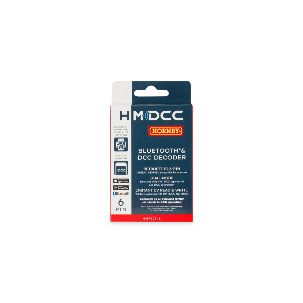 HORNBY R7321 - HM7000-6 Bluetooth & DCC Decoder - 6 Pin