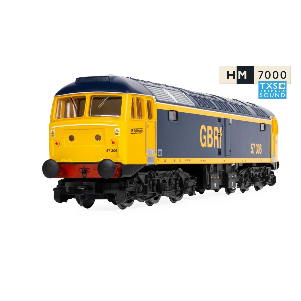 Hornby R30441TXS RailRoad Plus GBRf Class 57 Co-Co 57306 Diesel Locomotive Digital sound fitted
