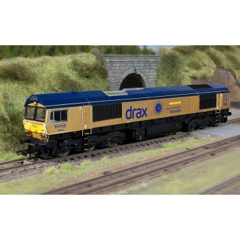 Hornby R30461 RailRoad GB Railfreight Class 66 Diesel Locomotive 66301 Drax Power Station 50 - Gold Livery Drax 50th Anniversary - Era 11