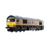 Hornby R30461 RailRoad GB Railfreight Class 66 Diesel Locomotive 66301 Drax Power Station 50 - Gold Livery Drax 50th Anniversary - Era 11