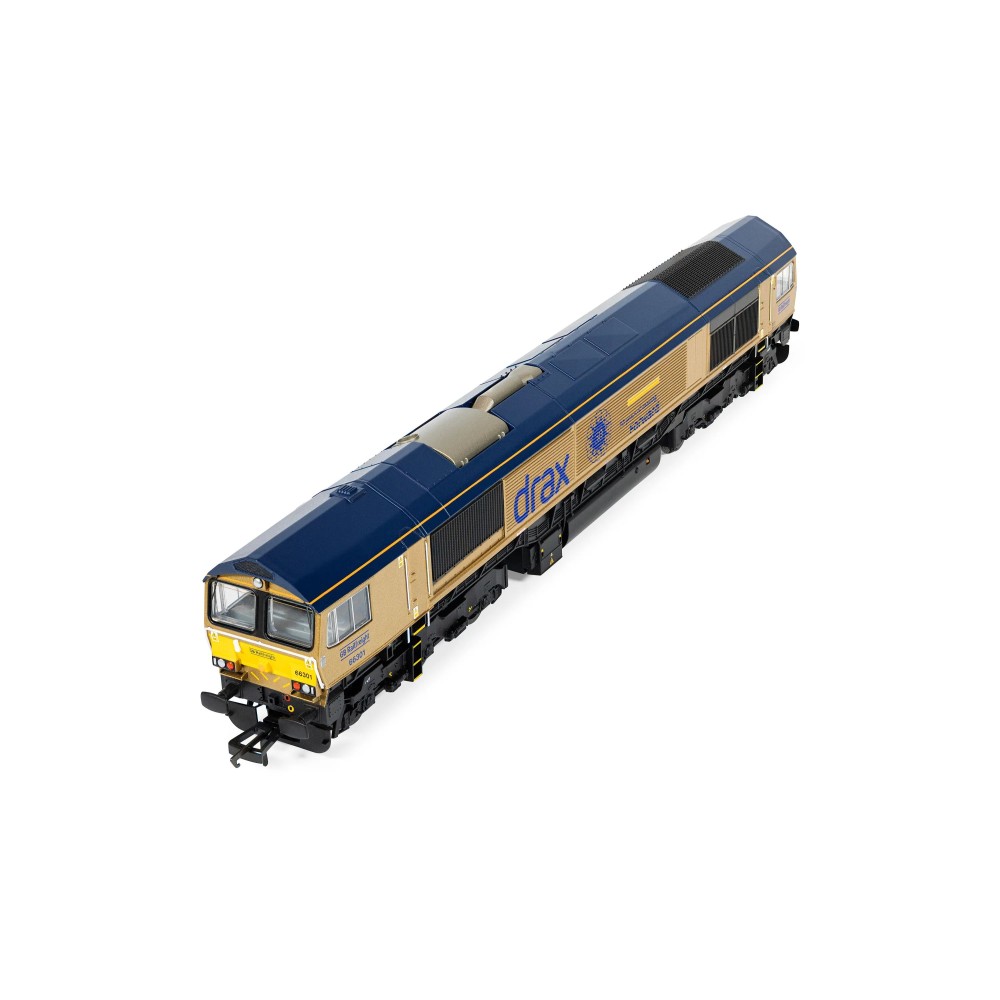 Hornby R30461 RailRoad GB Railfreight Class 66 Diesel Locomotive 66301 Drax Power Station 50 - Gold Livery Drax 50th Anniversary - Era 11