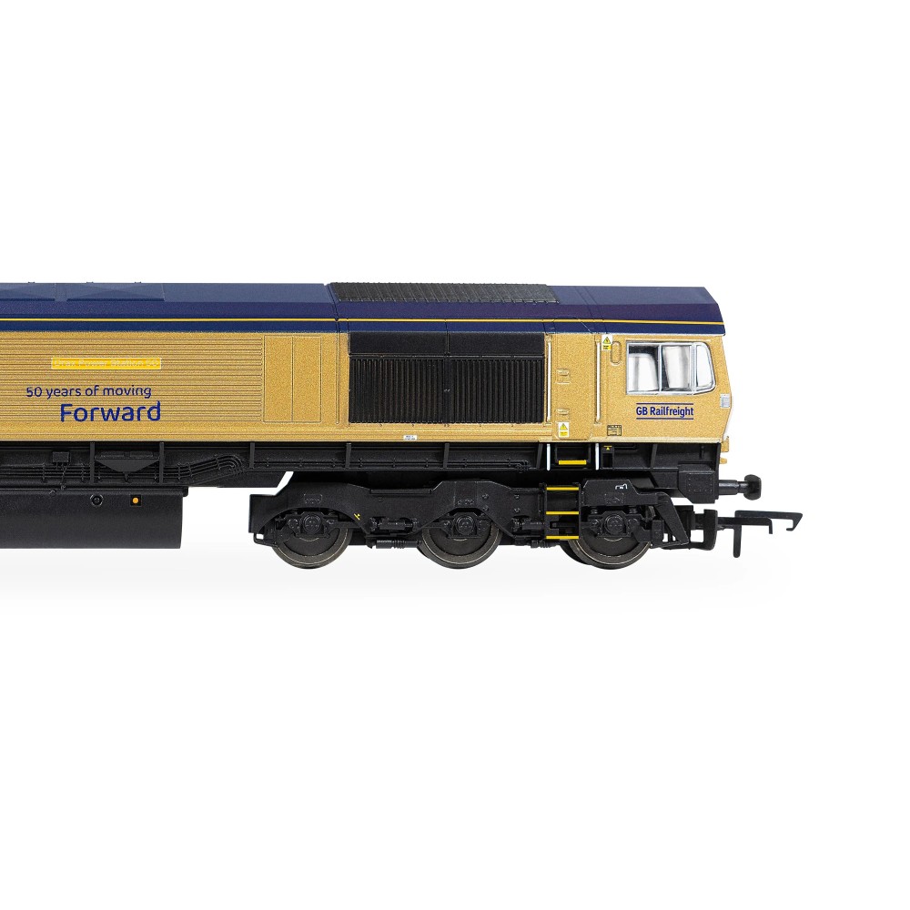 Hornby R30461 RailRoad GB Railfreight Class 66 Diesel Locomotive 66301 Drax Power Station 50 - Gold Livery Drax 50th Anniversary - Era 11