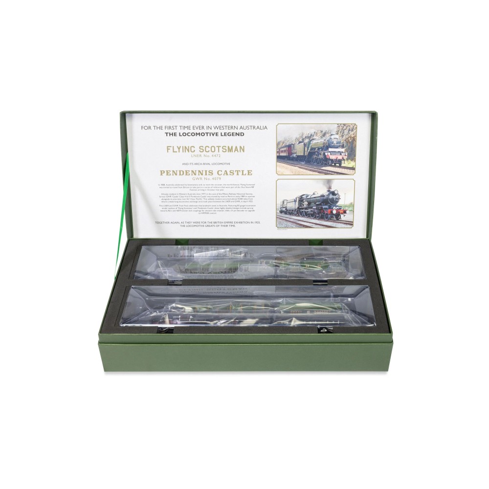 Hornby R30465 LNER - Flying Scotsman & GWR - Pendennis Castle Australian Tour Steam Loco Train Pack 