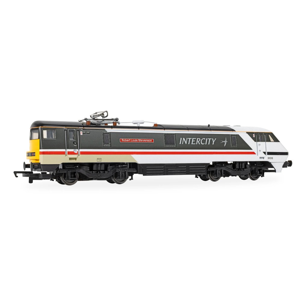 Hornby R30527 RailRoad BR Intercity Class 91 Robert Louis Stevenson 91018 Electric Locomotive - Era 8