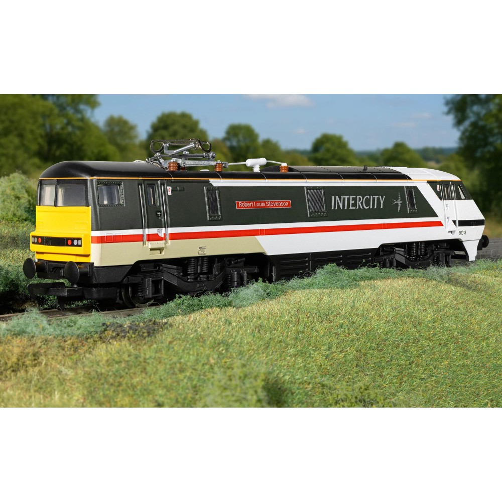 Hornby R30527 RailRoad BR Intercity Class 91 Robert Louis Stevenson 91018 Electric Locomotive - Era 8