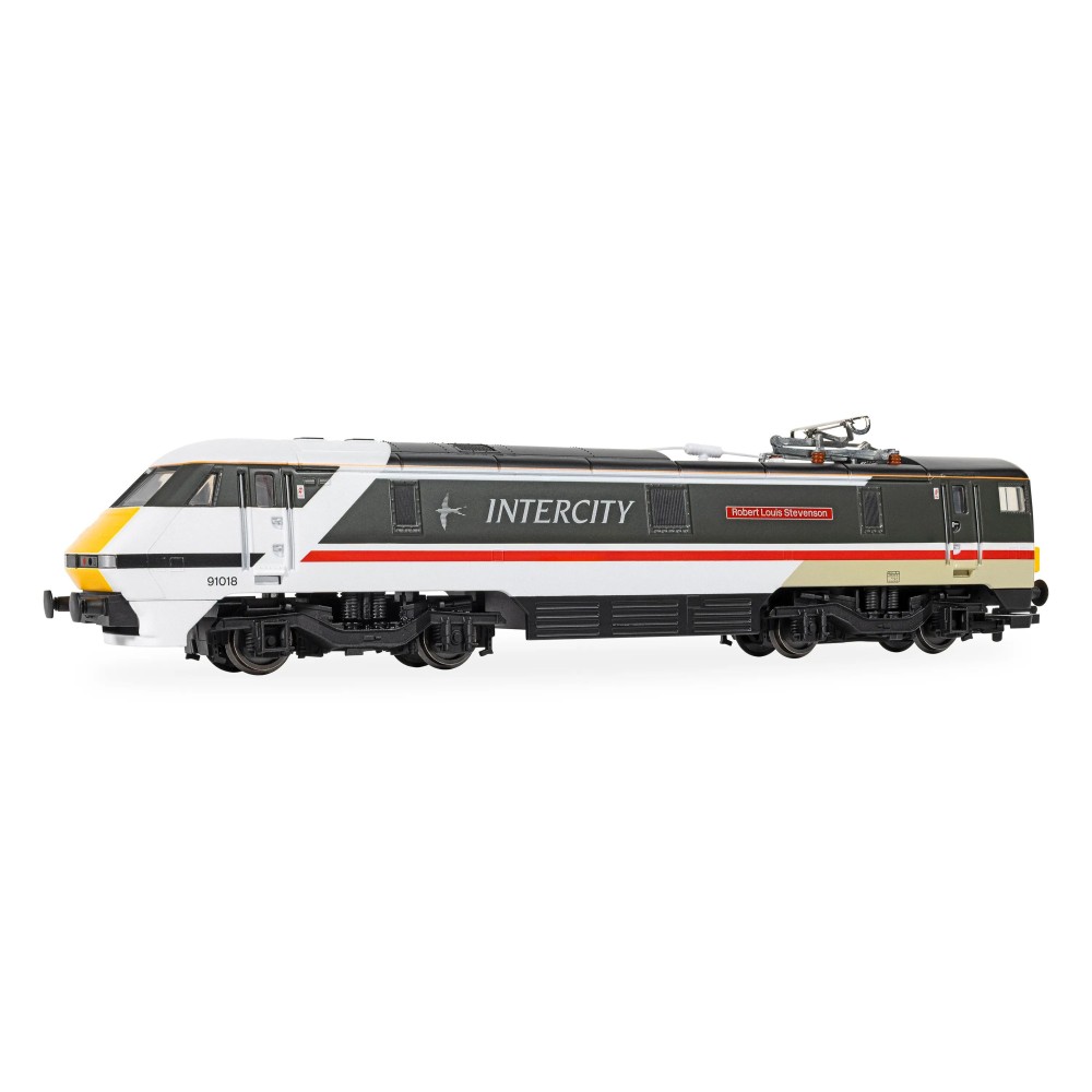 Hornby R30527 RailRoad BR Intercity Class 91 Robert Louis Stevenson 91018 Electric Locomotive - Era 8
