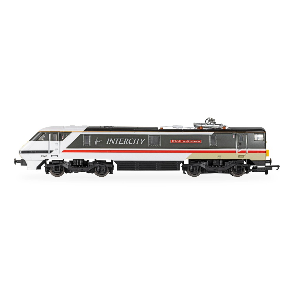 Hornby R30527 RailRoad BR Intercity Class 91 Robert Louis Stevenson 91018 Electric Locomotive - Era 8
