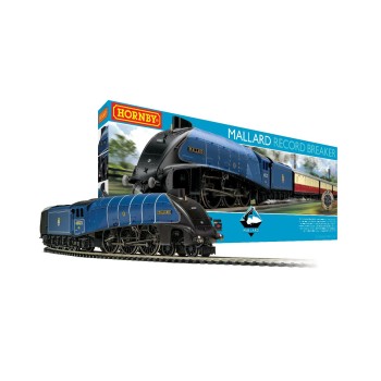 HORNBY R1282S Mallard Record Breaker Train Set - Era 3 OO GAUGE STEAM LOCO DCC READY