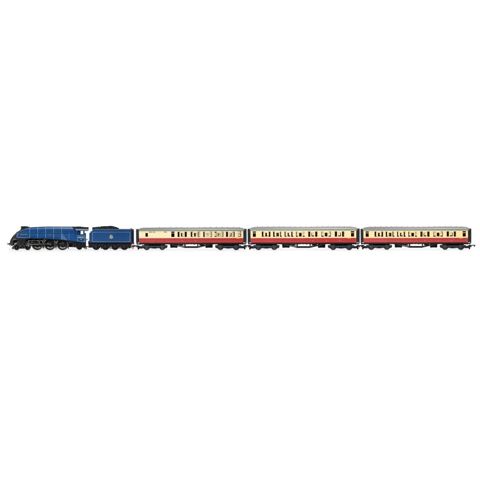 HORNBY R1282S Mallard Record Breaker Train Set - Era 3 OO GAUGE STEAM LOCO DCC READY