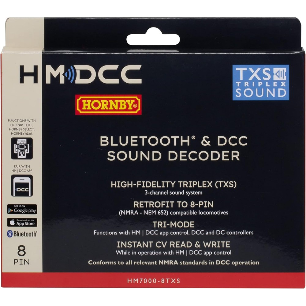 HORNBY R7336 HM7000-8TXS Bluetooth & DCC Sound Decoder - 8Pin