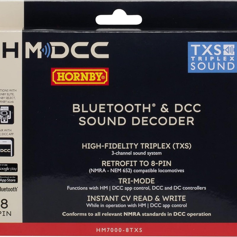 HORNBY R7336 HM7000-8TXS Bluetooth & DCC Sound Decoder - 8Pin