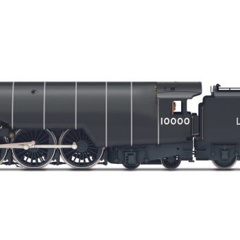 Hornby R30126 LNER W1 Class Hush Hush Smoke Lifting Cowl 4-6-4 Steam Locomotive 10000 - Era 3