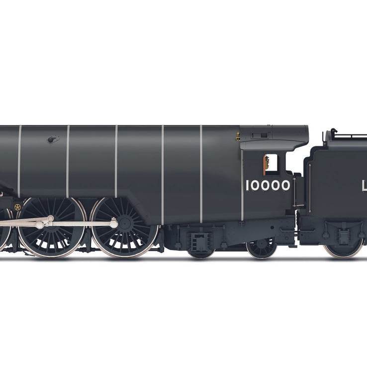 Hornby R30126 LNER W1 Class Hush Hush Smoke Lifting Cowl 4-6-4 Steam Locomotive 10000 - Era 3