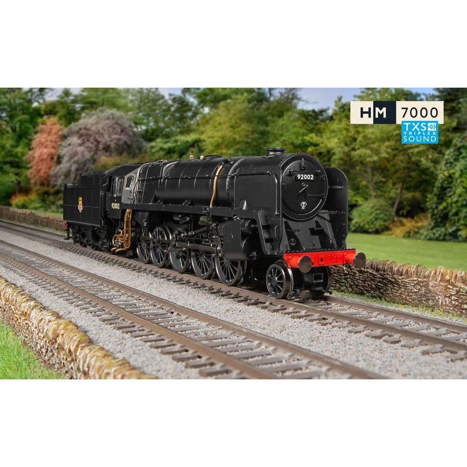 Hornby R30132TXS BR Class 9F 2-10-0 Steam Locomotive 92002 Digital sound fitted - Era 4