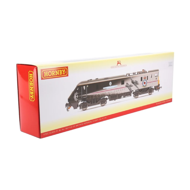 Hornby R30166 VTEC Class 91 Bo-Bo 91101 Electric Loco Battle of Britain Memorial Flight - Era 10