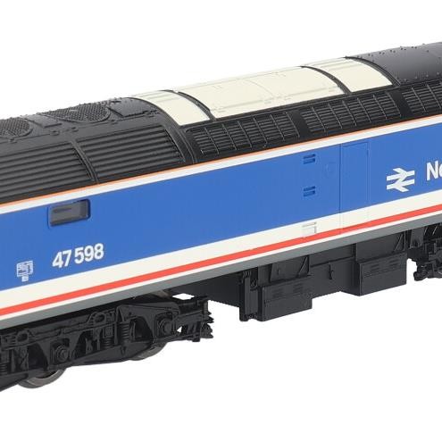 Hornby R30187 Railroad Plus NSE Class 47 Co-Co 47598 Diesel Locomotive - Era 9
