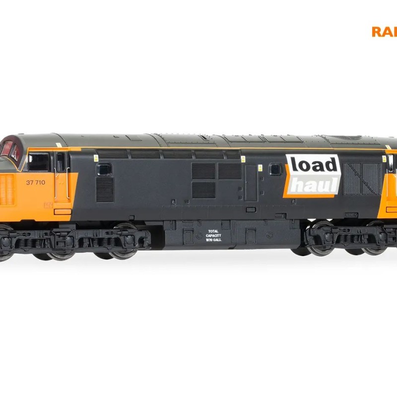 Hornby R30188 Railroad Plus Loadhaul Class 37 Co-Co 37710 Diesel Locomotive - Era 8 