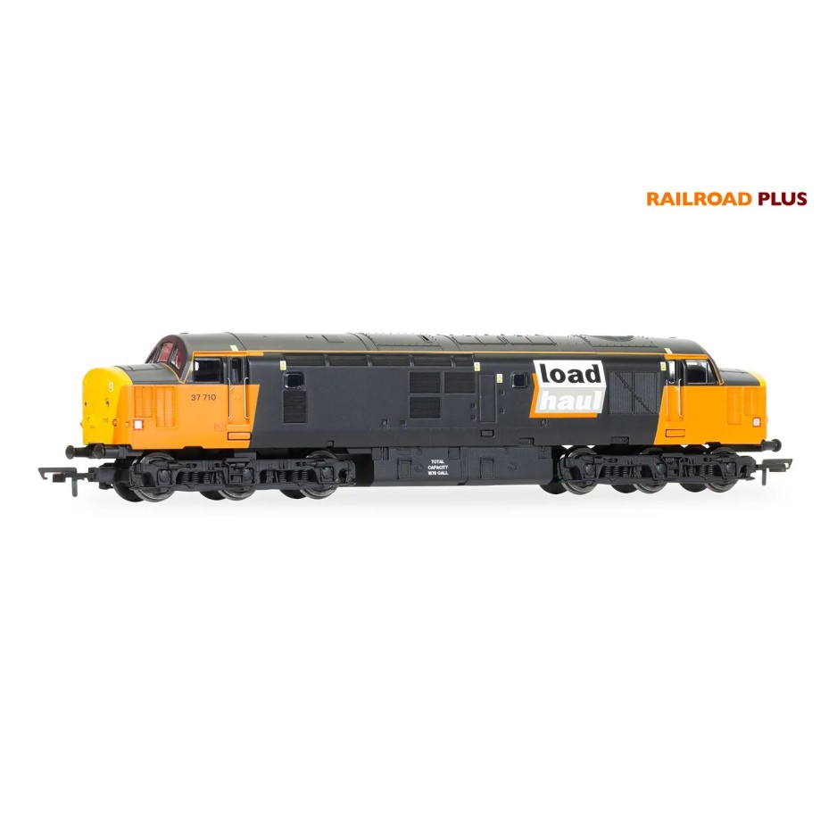 Hornby R30188 Railroad Plus Loadhaul Class 37 Co-Co 37710 Diesel Locomotive - Era 8 