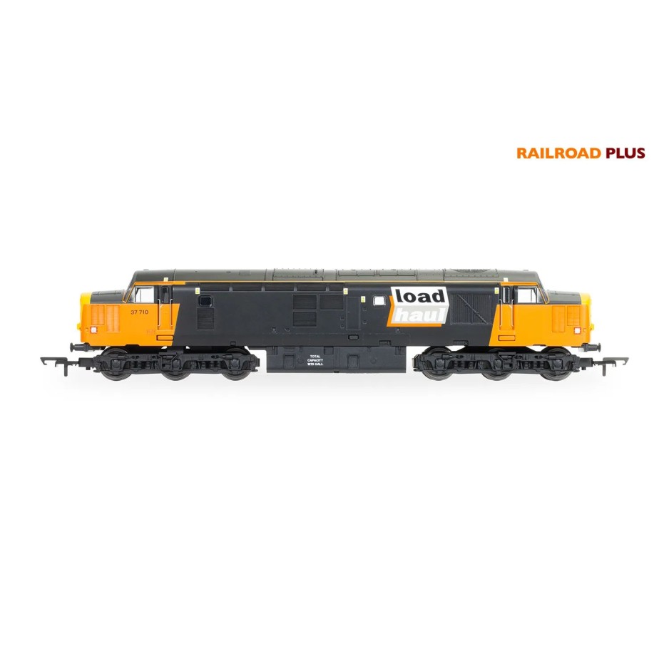 Hornby R30188 Railroad Plus Loadhaul Class 37 Co-Co 37710 Diesel Locomotive - Era 8 