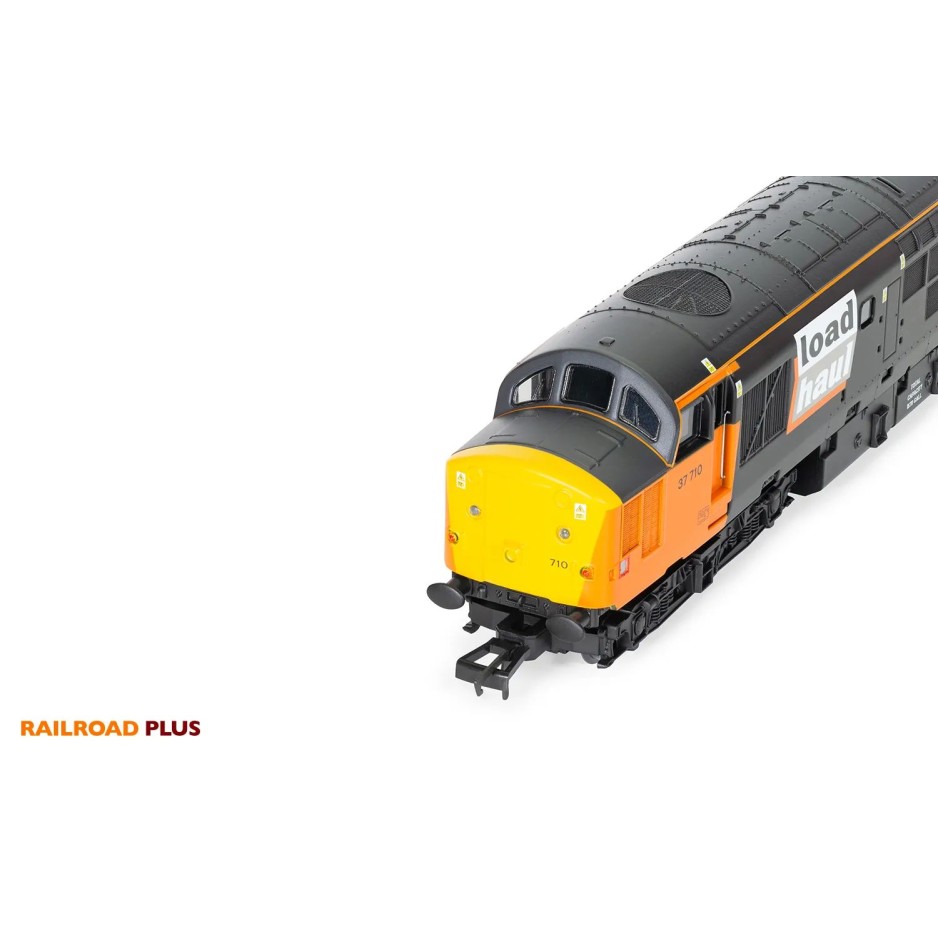 Hornby R30188 Railroad Plus Loadhaul Class 37 Co-Co 37710 Diesel Locomotive - Era 8 