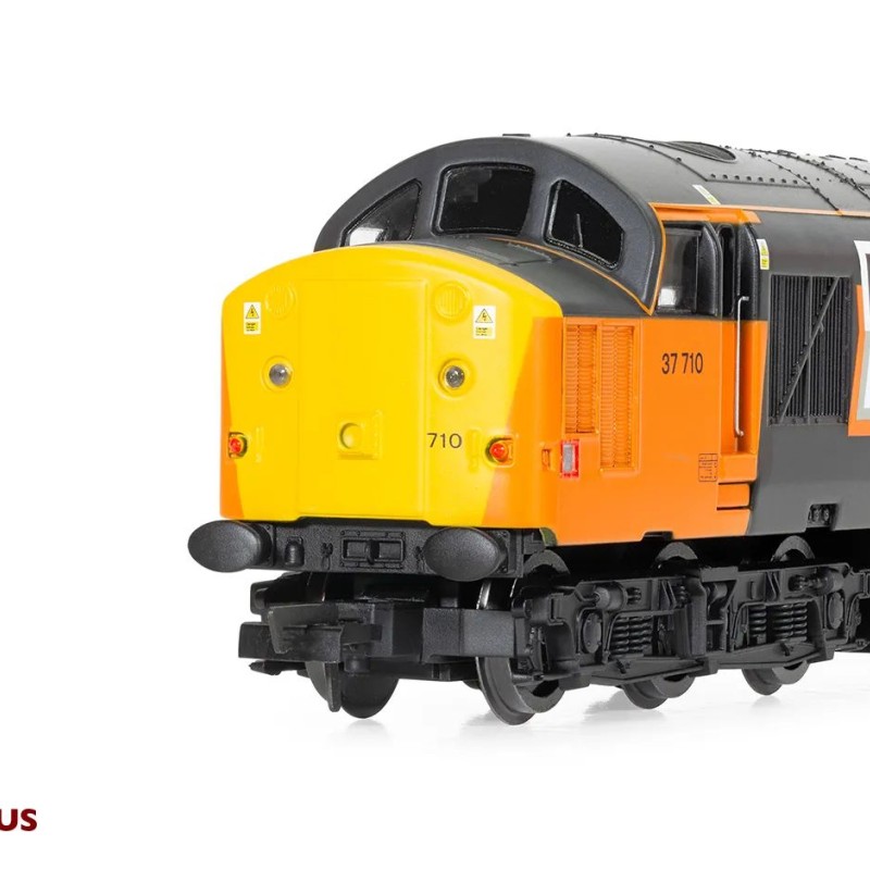 Hornby R30188 Railroad Plus Loadhaul Class 37 Co-Co 37710 Diesel Locomotive - Era 8 