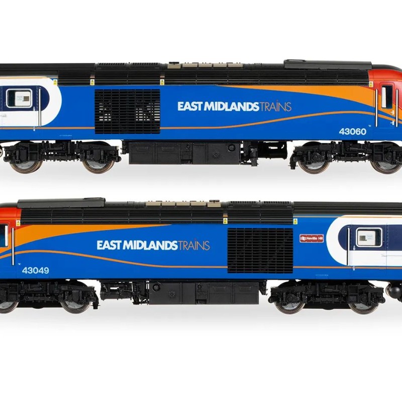 Hornby R30219 East Midlands Trains Class 43 HST Power Cars Castle Train Pack - Era 11 DCC Ready OO Scale 