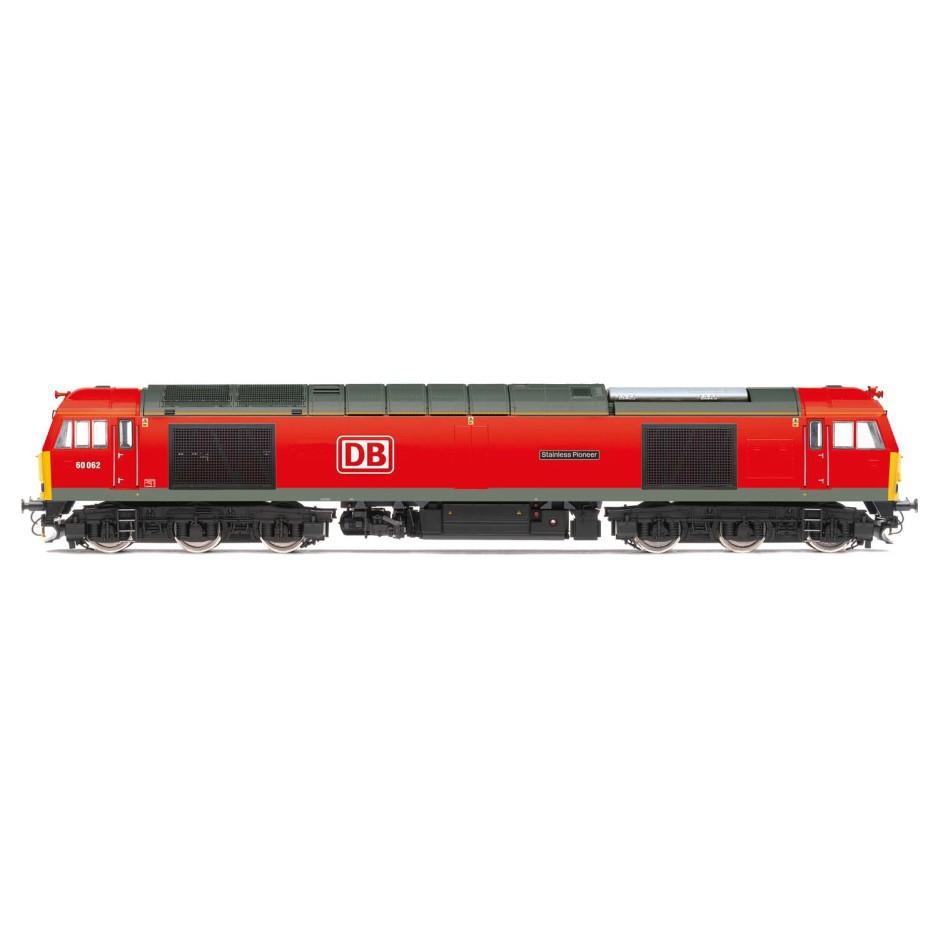 Hornby R3885 DB Cargo UK Class 60 Co-Co 60062 Stainless Pioneer Diesel Loco DCC Ready OO Scale