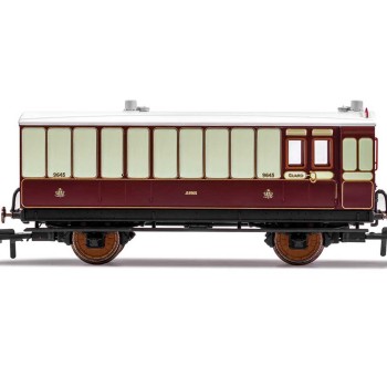 Hornby R40076 LNWR 4 Wheel Coach Passenger Brake No 9645 Era 2 OO Scale