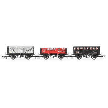 Hornby R60103 Triple Wagon Pack - B.W & Co J. James & Co & Newstead Colliery - Era 3