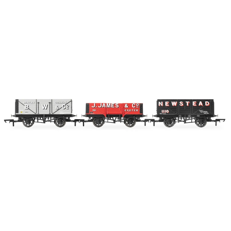 Hornby R60103 Triple Wagon Pack - B.W & Co J. James & Co & Newstead Colliery - Era 3