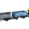 Hornby R60135 RailRoad Triple Wagon Pack LWB Open Wagon + Brake Van + SWB Wagon - Era 3