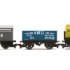 Hornby R60135 RailRoad Triple Wagon Pack LWB Open Wagon + Brake Van + SWB Wagon - Era 3