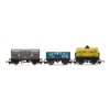 Hornby R60135 RailRoad Triple Wagon Pack LWB Open Wagon + Brake Van + SWB Wagon - Era 3