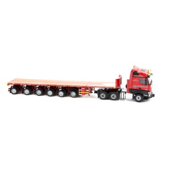 IMC Models 32-0039 Mercedes Benz Arocs Bigspace 6x4 RHD with Nooteboom Ballasttrailer 6 axle - Crane Hire  - Scale 1:50