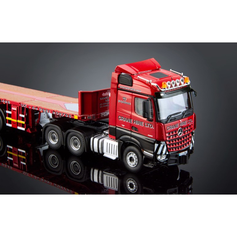 IMC Models 32-0039 Mercedes Benz Arocs Bigspace 6x4 RHD with Nooteboom Ballasttrailer 6 axle - Crane Hire  - Scale 1:50