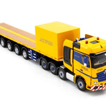 IMC Models 33-0124 Mercedes Actros 8x4 Nooteboom Ballast Trailer Container - Tadano Demag AC 700-9 Support Combo - Scale 1:50