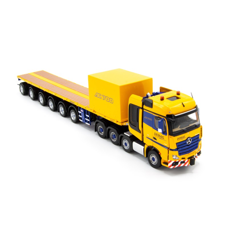 IMC Models 33-0124 Mercedes Actros 8x4 Nooteboom Ballast Trailer Container - Tadano Demag AC 700-9 Support Combo - Scale 1:50