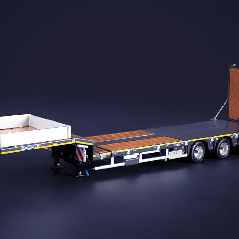 IMC Models 33-0186 Grey Line Nooteboom Extendable 3-axle MCOS Semi Low Loader Trailer - Scale 1:50