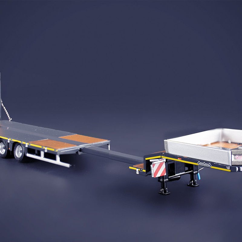 IMC Models 33-0187 Grey Line Nooteboom Extendable 4-axle MCOS Semi Low Loader Trailer - Scale 1:50