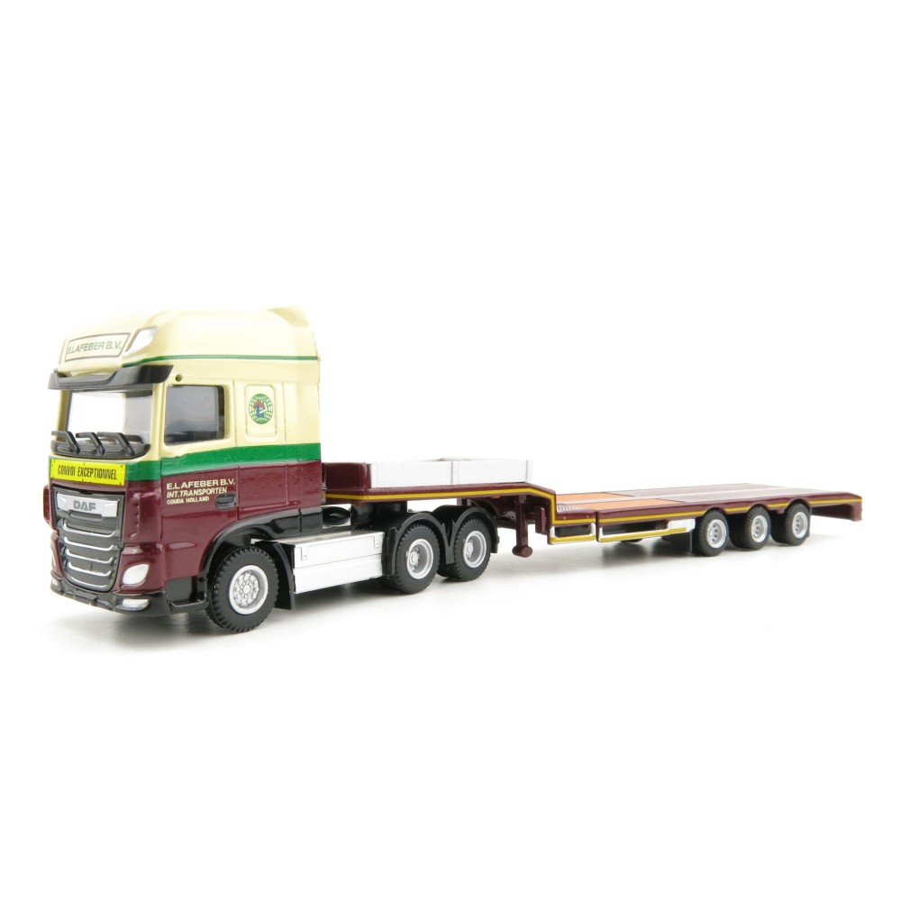 IMC Models 70-1003 - DAF XF Super Space Cab 6x4 with a Semi Low loader 3 axle E. Lafeber - Scale 1:87