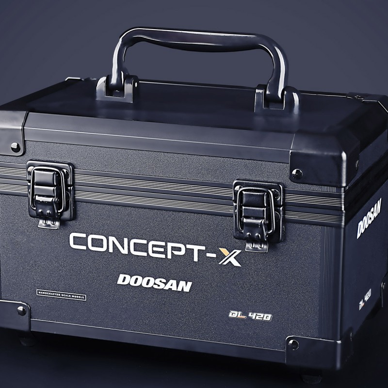 IMC Models 99-10107 Doosan DL 420-7 Concept X Wheel Loader with Carry Case 1:50