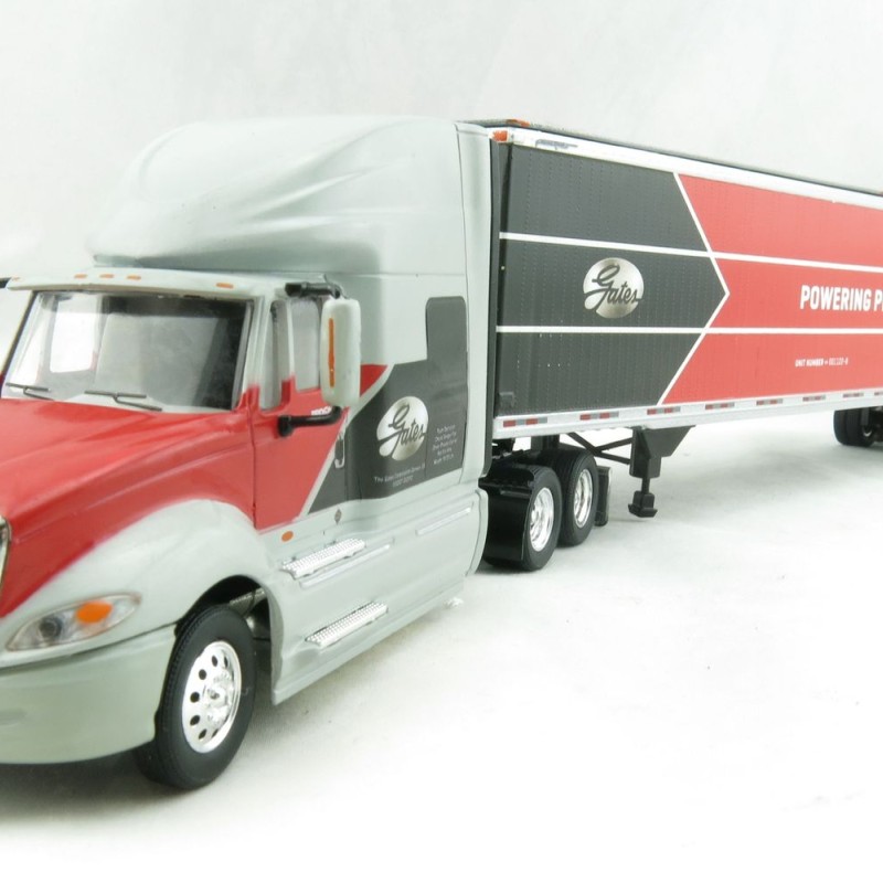 Tonkin Replicas 12-0129 - International Prostar Sleeper Cab 6x4 Truck 53 ft  Box Trailer - Gates - Scale 1:53