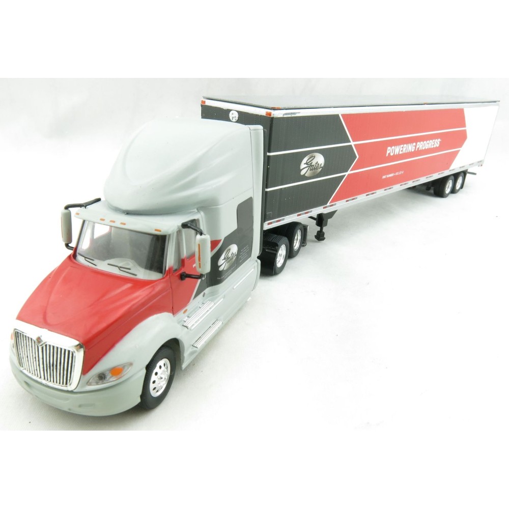 Tonkin Replicas 12-0129 - International Prostar Sleeper Cab 6x4 Truck 53 ft  Box Trailer - Gates - Scale 1:53
